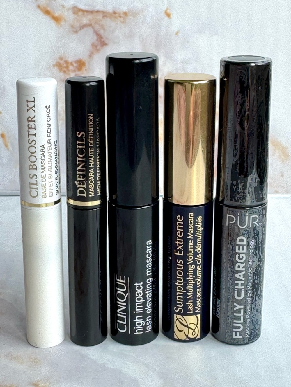 5 X High End Mascara & Primer Travel Bundle LANCOME Estee Lauder CLINQUE PUR